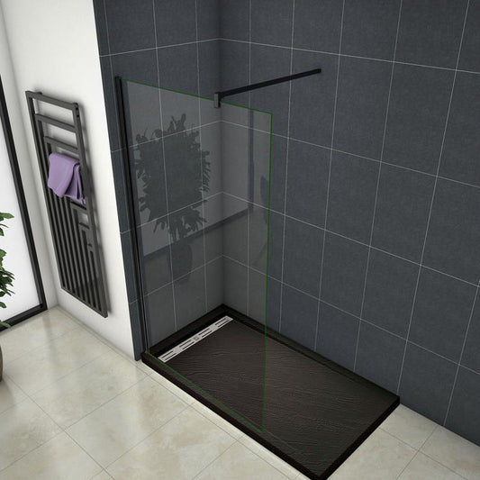 Sprchový kút Walk In: Moderné a Bezbariérové Riešenie - pohľad z predu z boku