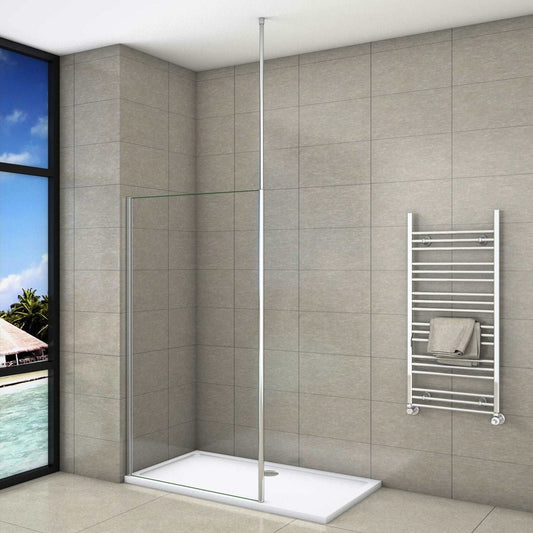 Sprchová zástena walk in 8mm: moderný dizajn a funkčnosť - pohľad z predu