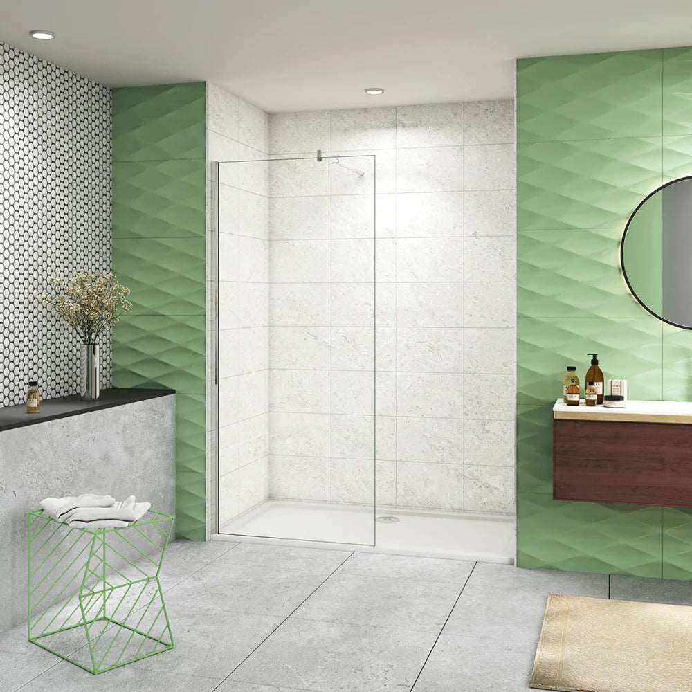Sprchová zástena WALK-IN 10mm NANO sklo chrómová, rôzne veľkosti a tvary vzpery