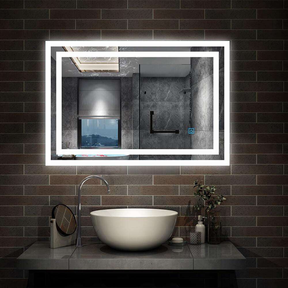 LED zrkadlo do kúpeľne s osvetlením a vyhrievaním