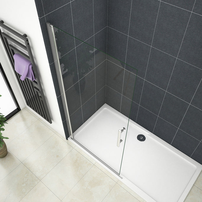 Sprchový kúta s otočnými dverami, 66-96 cm, chrómová, 6mm NANO číre sklo, výška 185 cm, WALK-IN sprchová zástena.