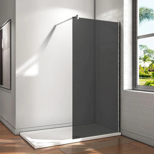 Walk In sprchová zástena dymové sklo pre bezbariérové riešenia - pohľad z predu