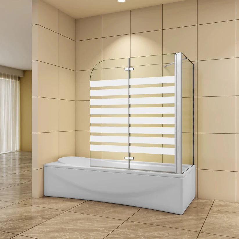 Vaňová zástena sklopná, bočný panel, NANO 6mm sklo, Výška 140cm.