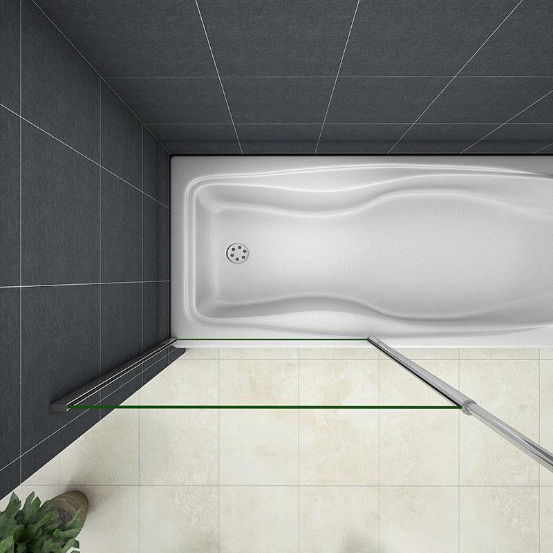 AICA pevná vaňová zástena s moderným dizajnom veľkosti 70-80cm - pohľad z hora