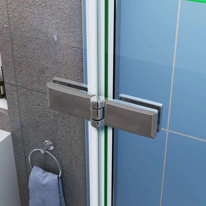 Sprchový kút štvorcový, bočný panel, veľkosť od 70-90cm, sprchové dvere zalamovacie, 6mm NANO sklo, Výška 195cm