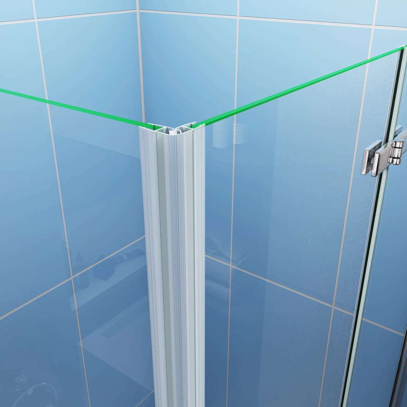 Sprchový kút so zalamovacími dverami, bočný panel, 6mm NANO číre sklo, chróm, výška 195cm, vhodný do priestoru 70-90cm.