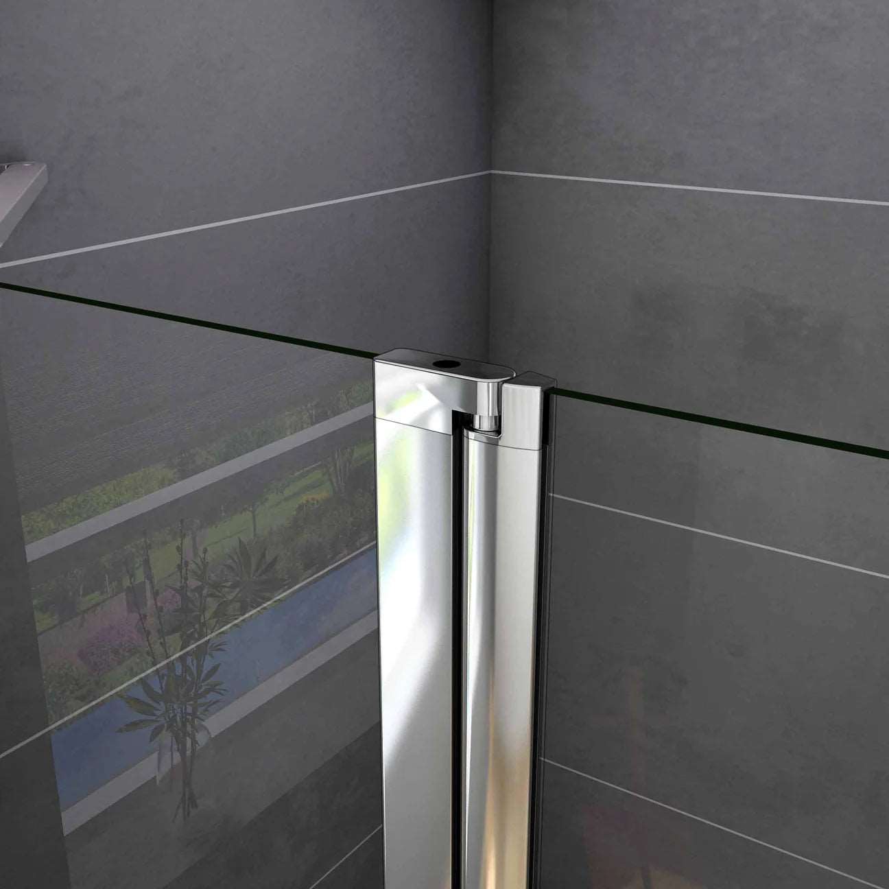 AICA Sprchový kút štvorcový PK3-E-95WAP-S, sprchové dvere otočné, bočný panel, 6mm NANO sklo, Výška 195cm