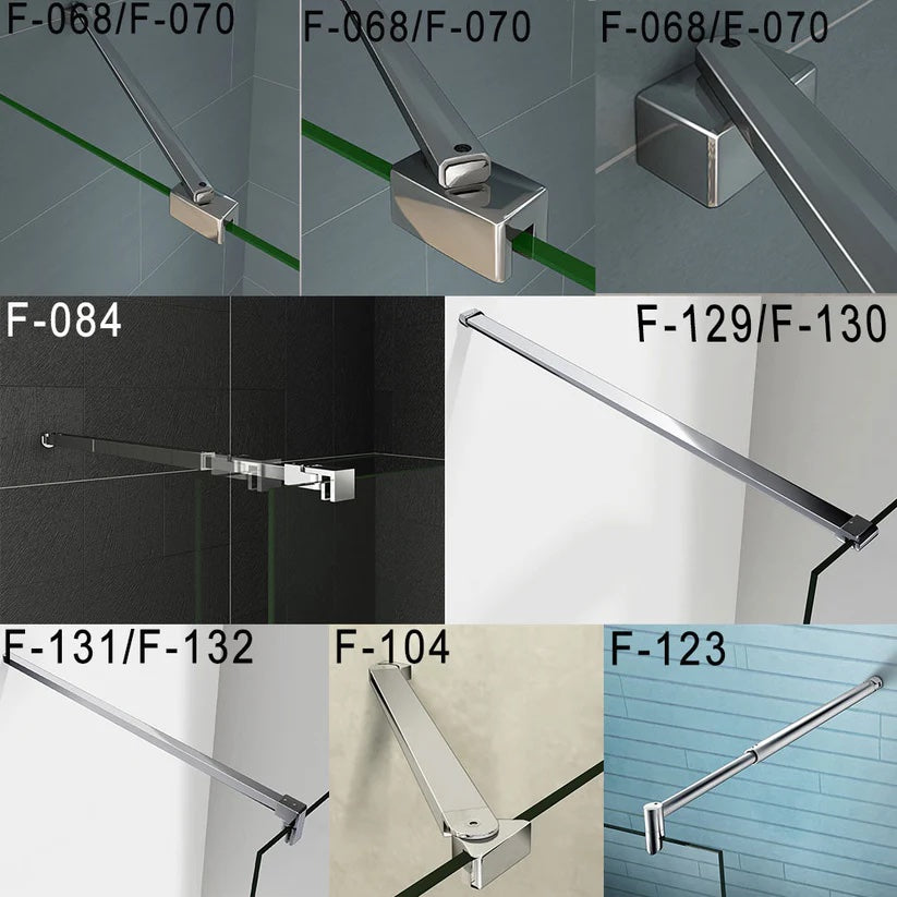 AICA Sprchová zástena WALK IN CLEAR08CH, veľkosť od 30-160cm, 8mm NANO sklo, vzpera rôzne, Výška 200 cm